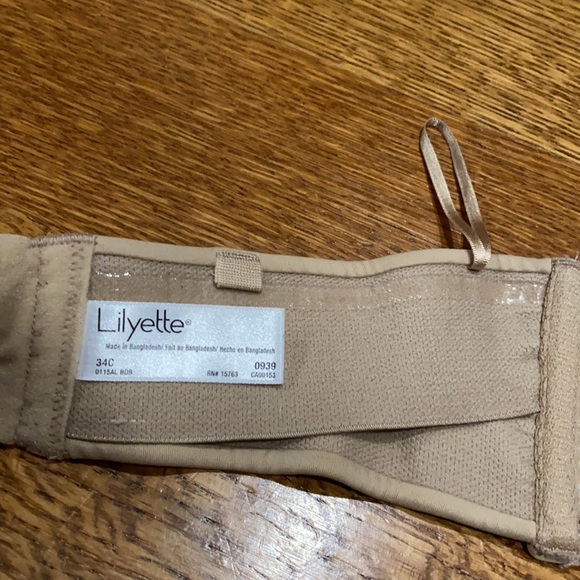 NWOT nude Lilyette strapless bra 34c - Picture 4 of 7